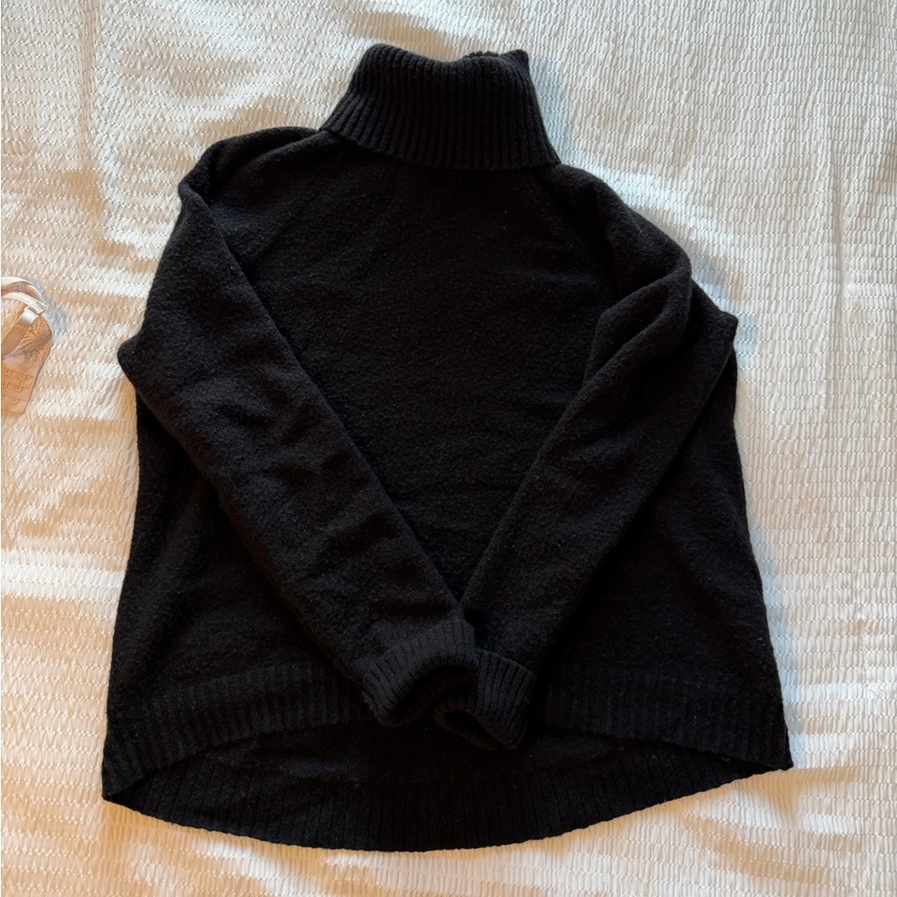 J. Crew Classic Black Turtleneck Sweater